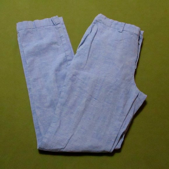 Vineyard Vines Other - Vineyard Vines Breaker Pant 32x34 Blue White Cotton Linen Blend